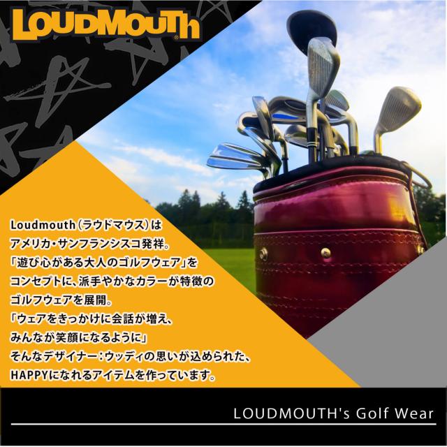 【10%OFF】ラウドマウス ゴルフウェア セーター 長袖 メンズ 秋冬 スポーツブランド 軽量 薄手 クルーネック 丸首 ニット 総柄 ワンポイント ロゴ トップス スポーツウェア M L LL 3L 大きいサイズ Loudmouth 2025fw karlas_1