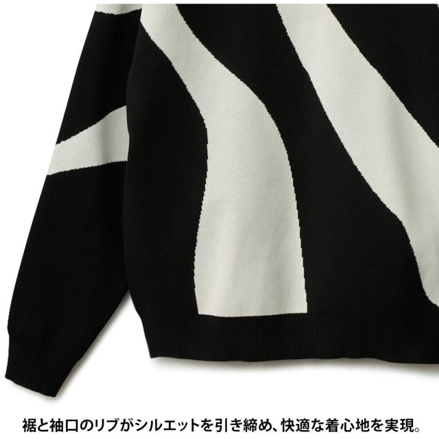 【10%OFF】ラウドマウス ゴルフウェア セーター 長袖 メンズ 秋冬 スポーツブランド 軽量 薄手 クルーネック 丸首 ニット 総柄 ワンポイント ロゴ トップス スポーツウェア M L LL 3L 大きいサイズ Loudmouth 2025fw karlas_7