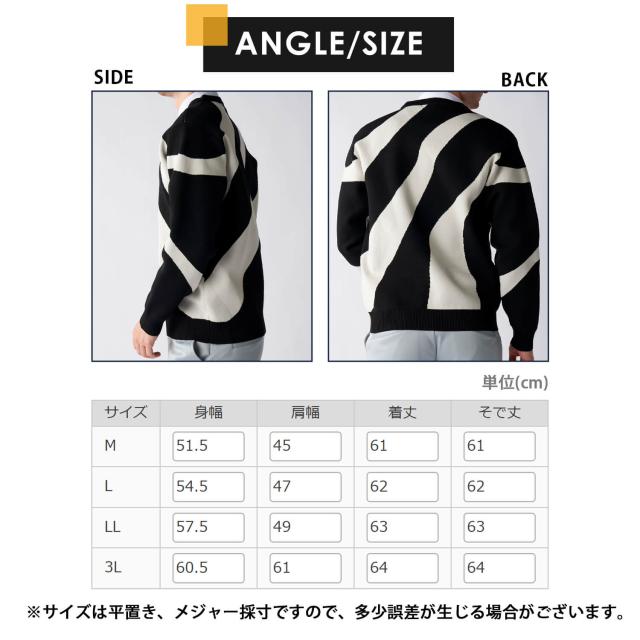 【10%OFF】ラウドマウス ゴルフウェア セーター 長袖 メンズ 秋冬 スポーツブランド 軽量 薄手 クルーネック 丸首 ニット 総柄 ワンポイント ロゴ トップス スポーツウェア M L LL 3L 大きいサイズ Loudmouth 2025fw karlas_8