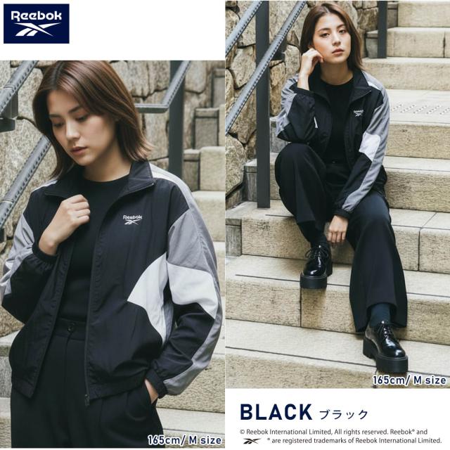 Reebok リーボック ナイロンジャケット レディース クロップド