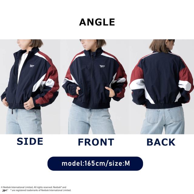 Reebok リーボック ナイロンジャケット レディース クロップド