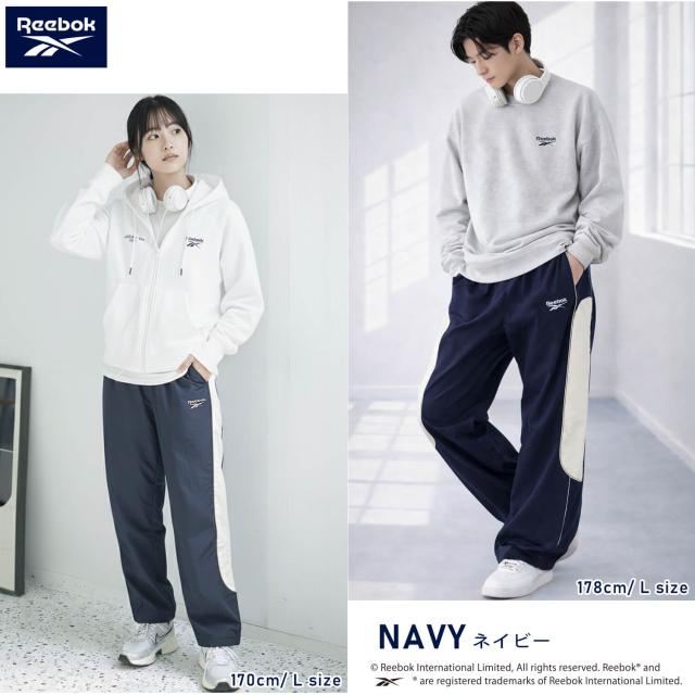 Reebok リーボック レディース メンズ ナイロンパンツ パイピング