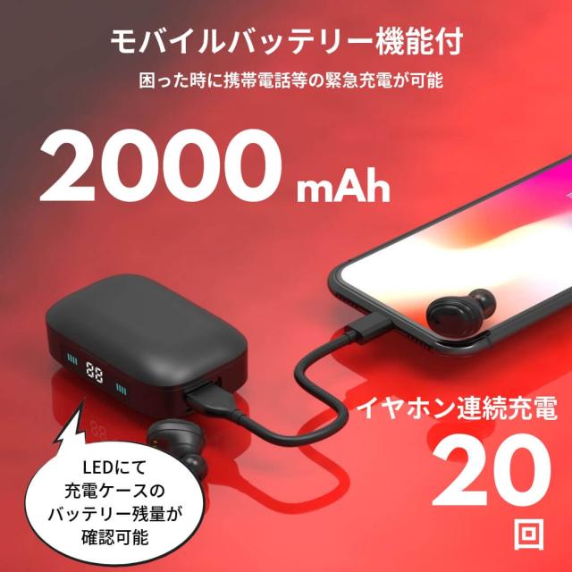 ワイヤレスイヤホン Bluetooth イヤホン ムーク ワイヤレス Bluetooth5 0 自動ペアリング ブルートゥースの通販はau Pay マーケット Monqle