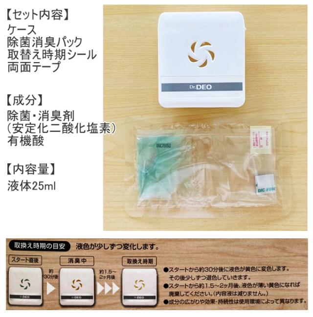 エアコン除菌消臭剤 ドクターデオ ケース付き日本製 除菌 消臭 貼付けタイプ 無香料 リビング 寝室 子供部屋の通販はau Pay マーケット Joyアイランド