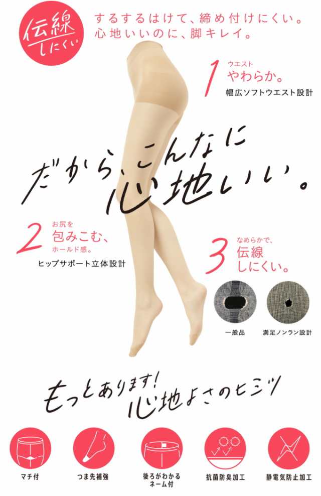 福助 満足 伝線しにくいストッキング L〜LL 140-1101 正規品 満足 日本製 婦人 ストッキング パンティストッキング 伝線しにくい  ノンラの通販はau PAY マーケット - JOYアイランド | au PAY マーケット－通販サイト