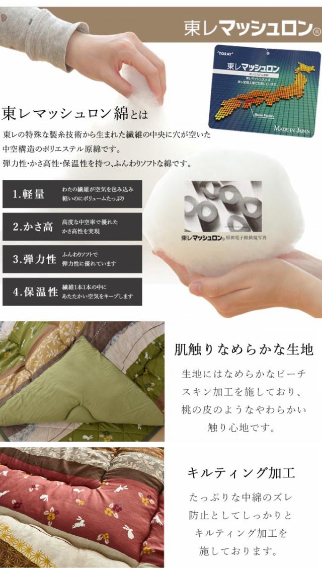 和柄のこたつ用掛布団 こよみ 長方形 205×245cm 送料無料 日本製 和柄 うさぎ柄 和モダン 炬燵 ポリエステル モダン_4