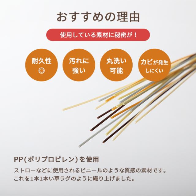 い草風PPカーペット ミーサ 江戸間10畳 435×352cm 送料無料 日本製 水洗い可 畳風 リバーシブル 除菌スプレー対応の通販は