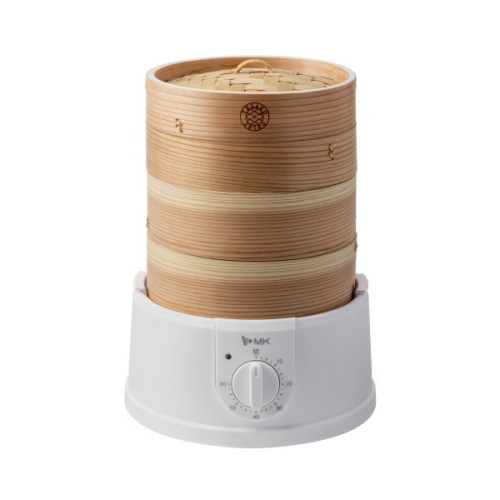 TEGARU SEIRO せいろ・蒸し器 18cm2段 お手軽電気せいろ 18cm TEGARU＝SEIRO レシピ付き EM-185 蒸し器 蒸す