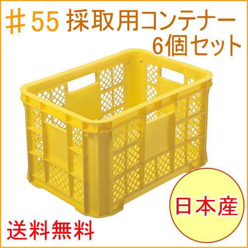 採集用コンテナー ＃55 6個セット 一部地域送料無料 日本製 家庭農業