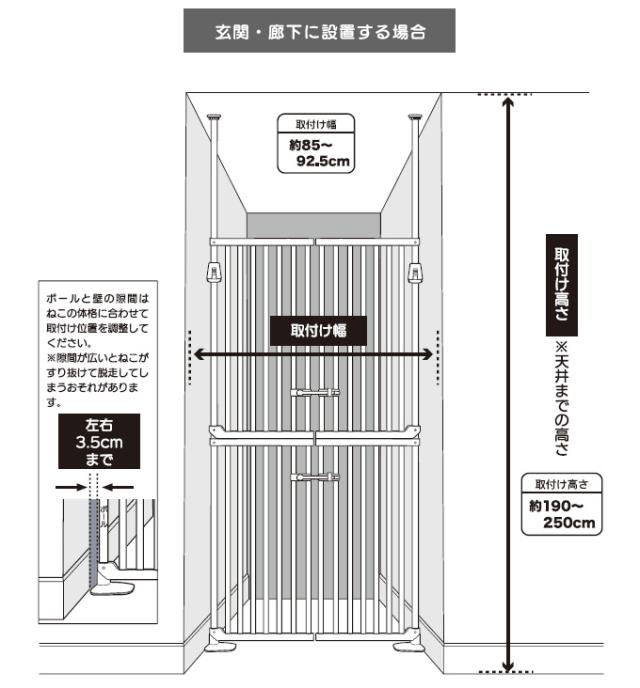 猫 脱走防止ゲート ねこ脱走防止ゲート にゃんドア 猫 ねこ ネコ 犬 ペット ペット用品