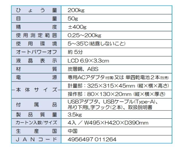 ワールドボス デジタル台はかり アグリスケール タフ DRS-200 はかり 測定 計量 スケール デジタルはかり 隔測式 風袋引き機能 ひょう量200kg 農家 農作物 米 重量物 秤 送料無料 ワールドボス 高森コーキ_4
