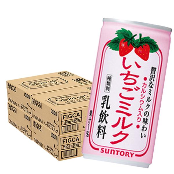いちごミルク サントリー 乳飲料 190ml 缶 30本入り 4ケースの通販は