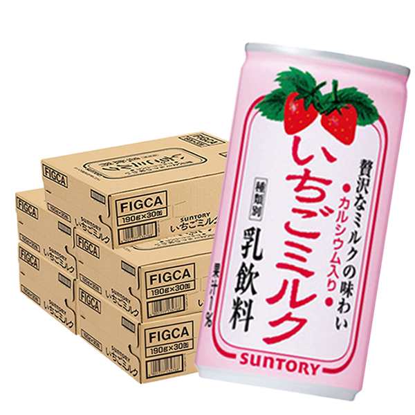 いちごミルク サントリー 乳飲料 190ml 缶 30本入り 4ケース 乳飲料