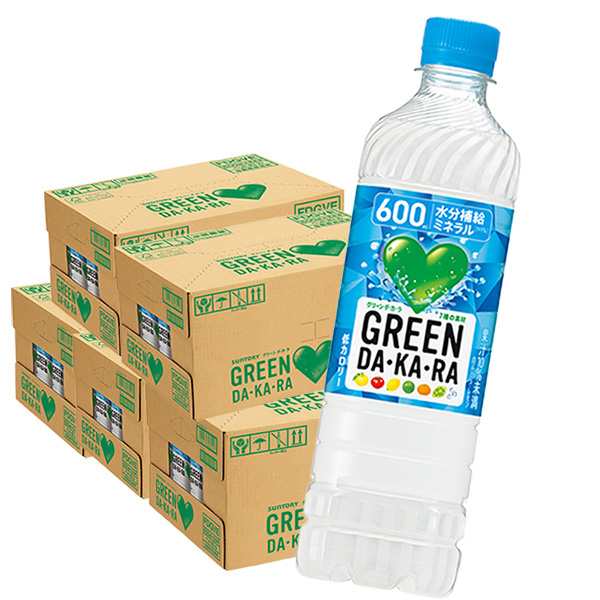 グリーンダカラ 600mlPET 24本入り 5ケース 合計120本 スポーツ飲料 送料無料 サントリー の通販は