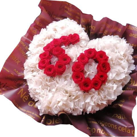 数字入り 花束風ギフト ハート 枯れない プリザーブドフラワー あなたのご希望の数字 ２ケタ お作り致します 誕生日プレゼント 記念の通販はau Pay マーケット フラワーガーデンリーブス