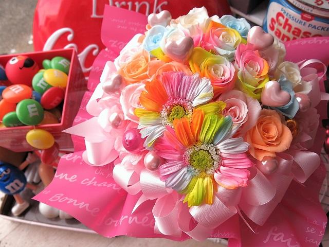 オルゴール レインボーローズ プリザーブドフラワー Aqua Timez 虹