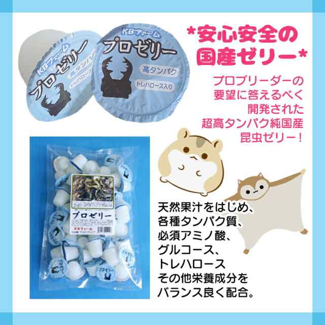 KBファーム プロゼリー 16g 100個 バナナ味 昆虫ゼリー 小動物の通販は