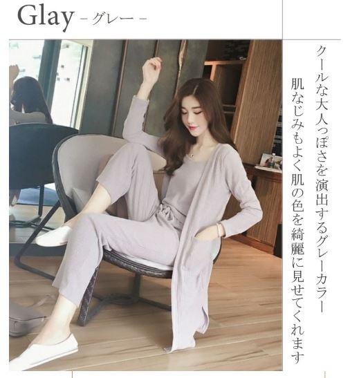 リラックス ルームウェア レディース 3点 セット パジャマ 上下セット 大人 きれい かわいい 部屋着 ナイトウェア 上品 送料無料 の通販はau Pay マーケット Milky Rose