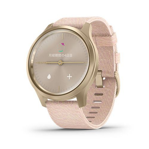 【新品】GARMIN ガーミン vivomove Style Blush Pink Nylon / Light Gold 010-02240-72