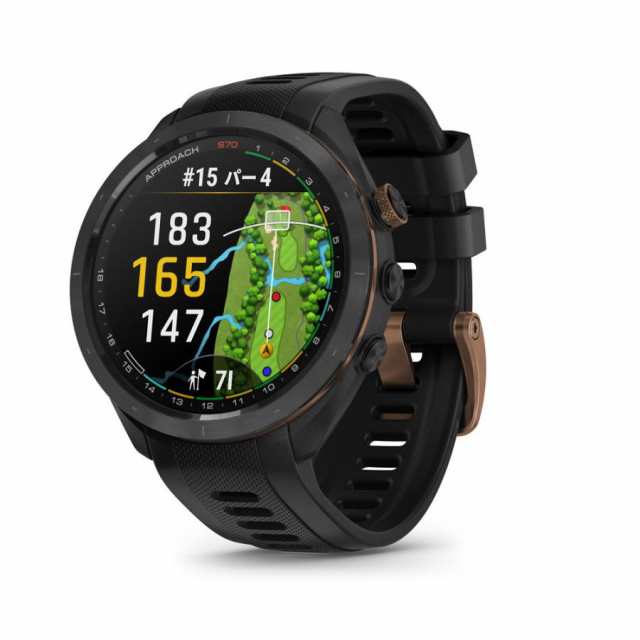 【新品】GARMIN ガーミン GPS ゴルフナビ Approach S70 47mm BronzeEdition 010-02746-71 Black ブラック