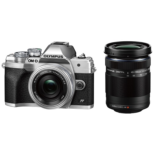 【ラッピング可】【即日発送】【新品 保証開始済み品】OLYMPUS オリンパス ミラーレス一眼カメラ OM-D E-M10 MarkIV EZダブルズームキット シルバー