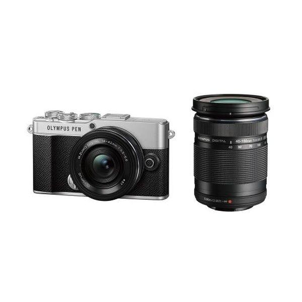 【ラッピング可】【即日発送】【新品 箱不良・シュリンク破れ品】OLYMPUS オリンパス ミラーレス一眼 PEN E-P7 EZダブルズームキット E-P7-EZWZK-SLV シルバー