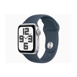 【ラッピング可】【即日発送】【安心！当社1ヶ月保証付き】【整備済品】Apple Watch SE 第2世代 GPSモデル 40mm MRE13J/A シルバー/ストームブルースポーツバンド S/M