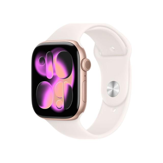 【ラッピング可】【即日発送】【新古品】Apple アップル Watch Series 11 GPS+Cellularモデル 46mm MFCJ4J/A ローズゴールド・ライトブラッシュスポーツバンド M/L