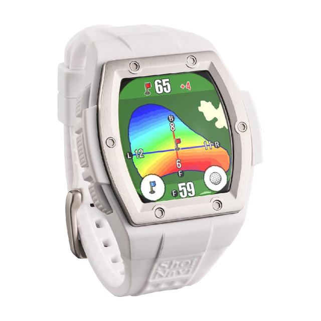 【ラッピング可】【即日発送】【新品】Shot Navi ショットナビ 腕時計型 GPS ゴルフ ナビ  距離測定器 Crest2 Touch クレスト2 タッチ ホワイト 2024新作 タッチパネル式