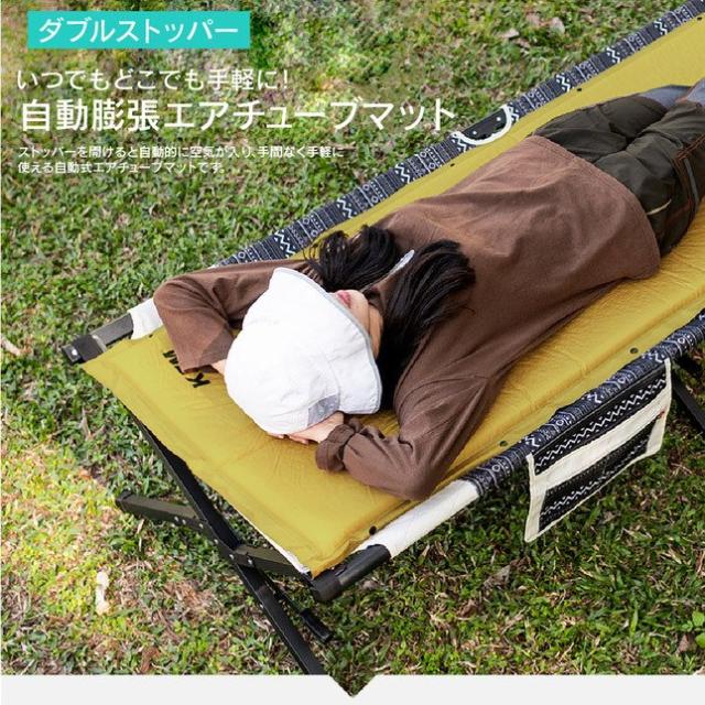 キャンプ エアマット エアーベッド ダブル エアベッド テントマット 車中泊 アウトドア ソリッドエアーチューブマット ダブル (kzm-k20t3m002)_3