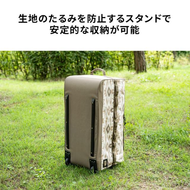 キャンプ キャリーバッグ アウトドア ゆったりサイズ 持ち運び 小物入れ 収納 キャンプ用品 マルチホイールキャリーバッグ(kzm-k21t3b07)_7