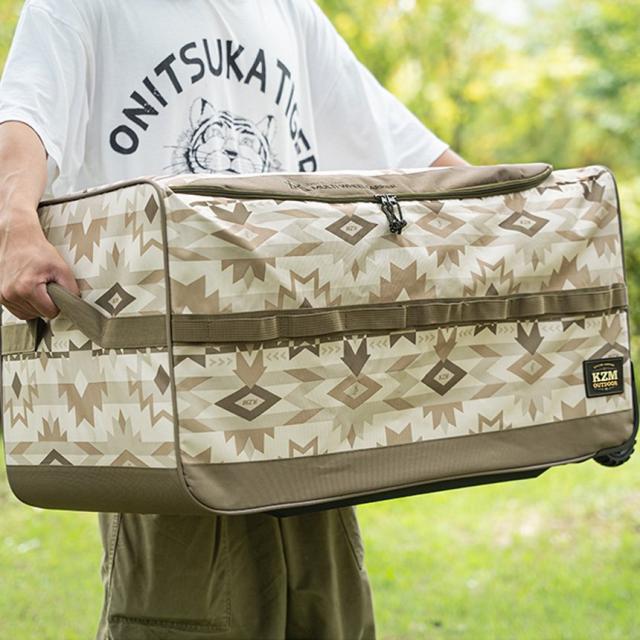 キャンプ キャリーバッグ アウトドア ゆったりサイズ 持ち運び 小物入れ 収納 キャンプ用品 マルチホイールキャリーバッグ(kzm-k21t3b07)_5