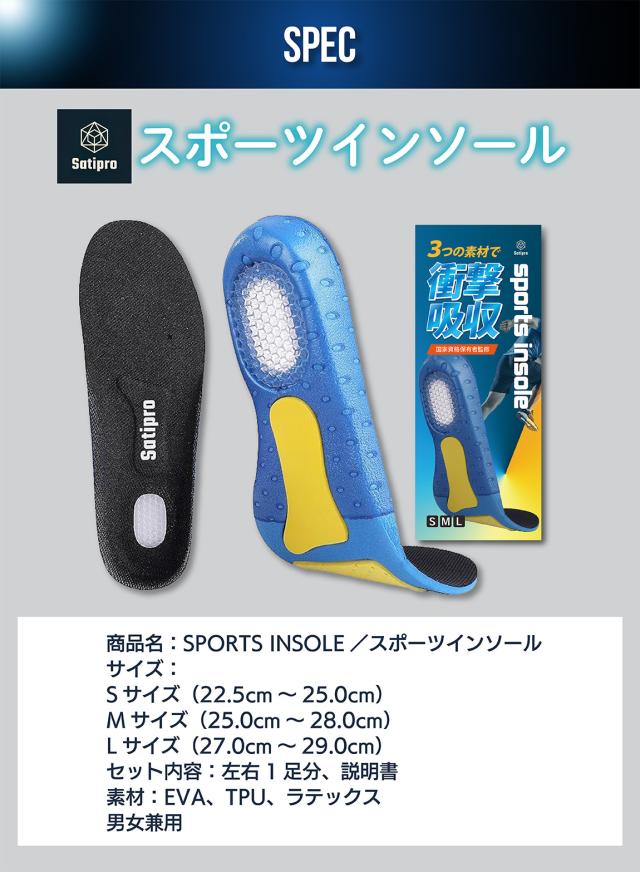 インソール 衝撃吸収 メンズ レディース 立体構造 靴の中敷き