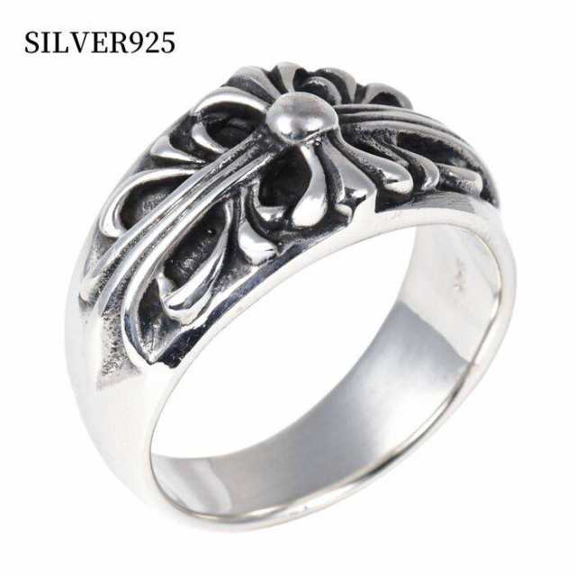 ピアス フローラルクロス 十字架 シルバー925 silver925 P2 - ピアス