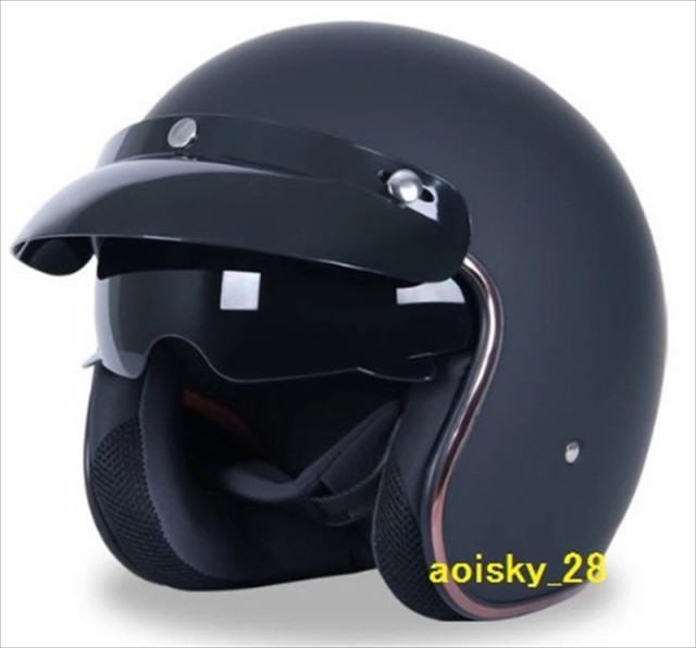 バイク 内蔵サングラス 半キャップヘルメット　ジェットヘルメット 　XXLサイズ