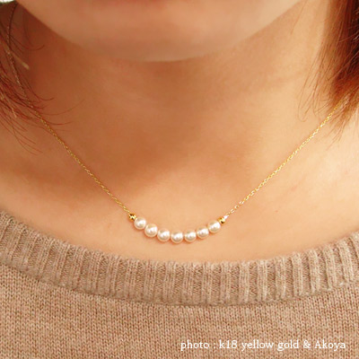 パールラインネックレス K18ゴールド 18金 アコヤ真珠 レディースジュエリー スキンジュエリー 送料無料 コンビニ受取対応商品 ホワの通販はau Pay マーケット ジュエリー工房エターナルジェム