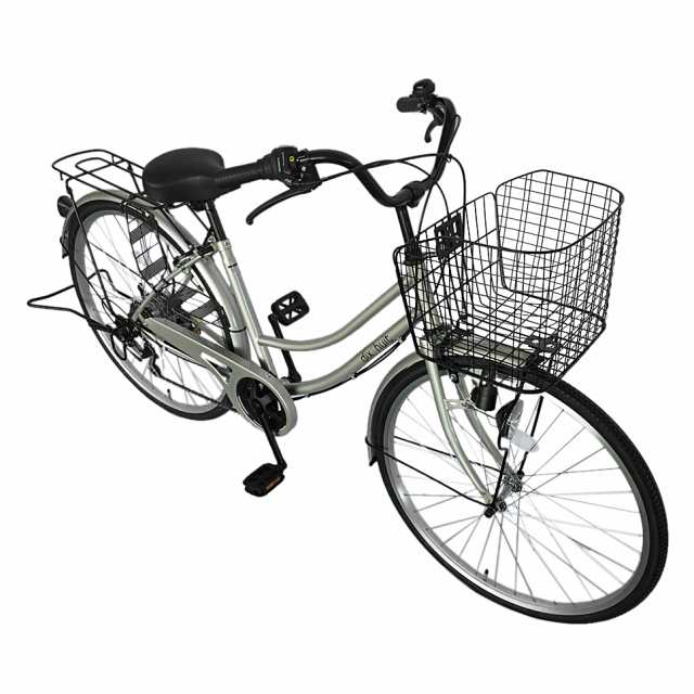 10月上旬以降発送 自転車 26インチ 人気 外装6段変速ギア ママチャリ シティサイクル シルバー dixhuitの通販はau PAY マーケット  - ゴーゴーサイクリング