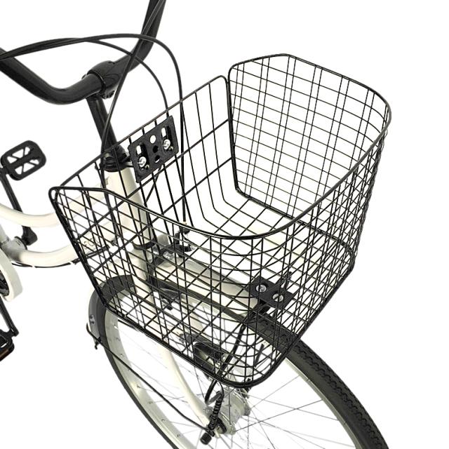 次回入荷未定 自転車 26インチ ママチャリ 6段変速ギア オートライト LECIEL ルシール 激安 ホワイト