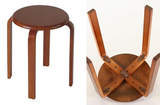6脚セット！木製スツール キッチンチェア 丸型スツール 作業椅子 丸
