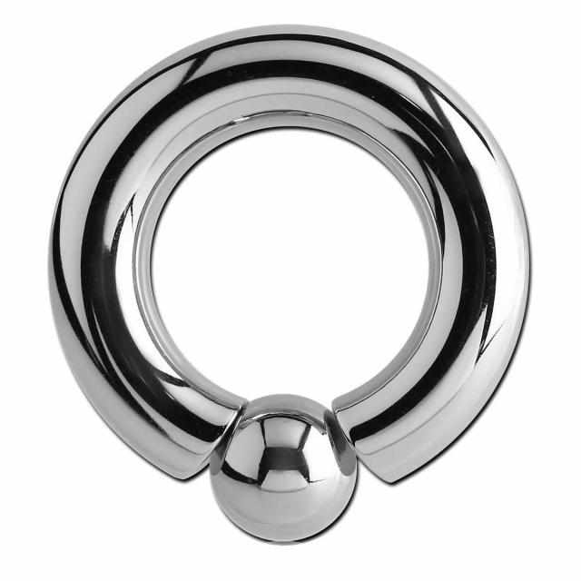 [ネジタイプのリング型ボディピアス 000G 12mm ] インターナル ネジ式 キャプティブビーズリング 000ゲージ メンズ レディース シンプル 太い CBR BCR ボディーピアス 定番 プレーン サージカルステンレス316L キャプティブリング 工具不要 12.0mm 内ネジ 逆ネジ