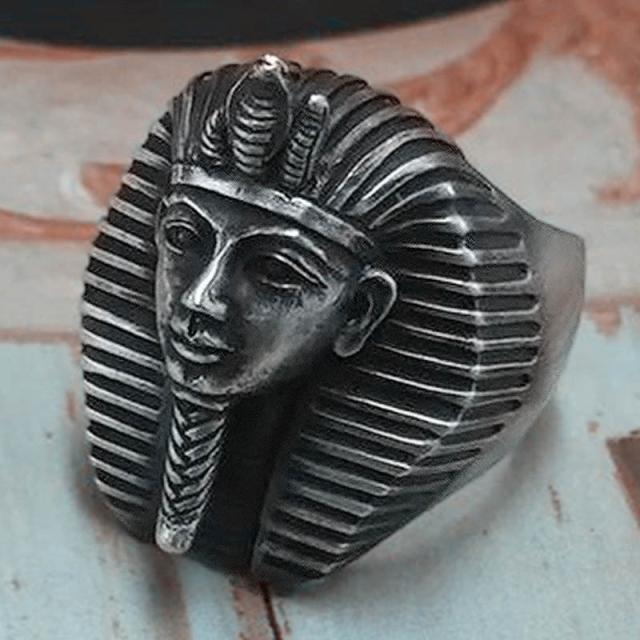 ツタンカーメンステンレスリング（RCZ092）サイズ/31号 エジプト ファラオ ピラミッド 王 おもしろい 不気味 指輪 サージカルステンレス316L メンズ レディース ペアリング プレゼント ギフト 結婚 婚約 記念日 誕生日 ピンキーリング ファランジリング 男性 父の日 人気の通販は 5,060円