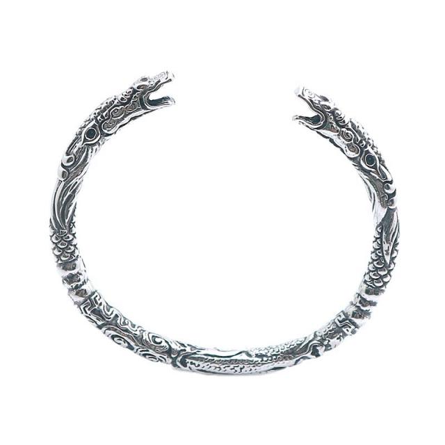 唐獅子バングル 1個販売 金色 ドラゴン 竜 龍 高級 腕輪型 アームレット 男性 人気 メンズ レディース 二の腕 手首 ブレスレット ペア 固定型 カフ型バングル プレゼント サージカルステンレス316L ギフト 立体 3D かっこいい おしゃれ 金メッキ クール 獅子 レオ シーサー