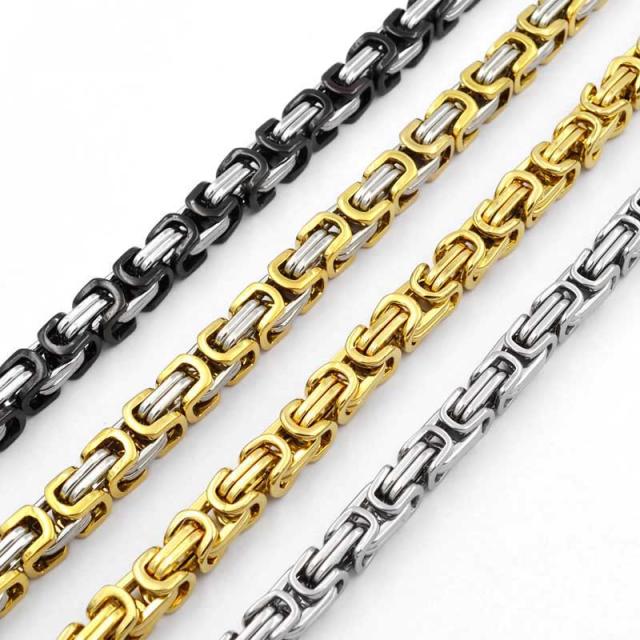 SUS316L サンシャインステンレスチェーン (太さ：8mm 長さ：60cm） サージカルステンレス316L ステンレスネックレス メンズ レディース ネックレスチェーン チョーカー 首飾り 男子 女子 長い ロング 太め 太い 金色 黒色 ブラック ゴールド 重い 重め 長め 金メッキ_1