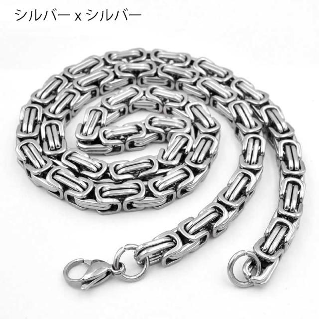 SUS316L サンシャインステンレスチェーン (太さ：8mm 長さ：60cm） サージカルステンレス316L ステンレスネックレス メンズ レディース ネックレスチェーン チョーカー 首飾り 男子 女子 長い ロング 太め 太い 金色 黒色 ブラック ゴールド 重い 重め 長め 金メッキ_5