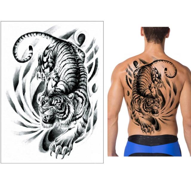 背中用 フェイクタトゥーステッカー 大きいサイズ ビッグサイズ 虎 とら トラ アニマル 動物 干支 タイガー かっこいい トライバル 水 タの通販はau Pay マーケット ボディピアス専門店グリーンピアッシング