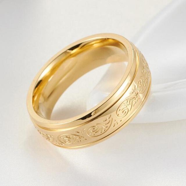 セーリングステンレスリング/ゴールド（LRC155）サイズ/16号/18号/29号 波 ウエーブ ウェーブ 指輪 サージカルステンレス316L メンズ レディース ペアリング プレゼント ギフト 結婚 婚約 記念日 誕生日 人気 かっこいい 男性 女性 彼氏 彼女 金色 唐草 人気の通販は