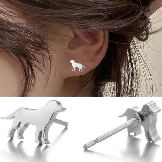 ラブラドール ステンレスピアス（1ペア）両耳 ファッションピアス