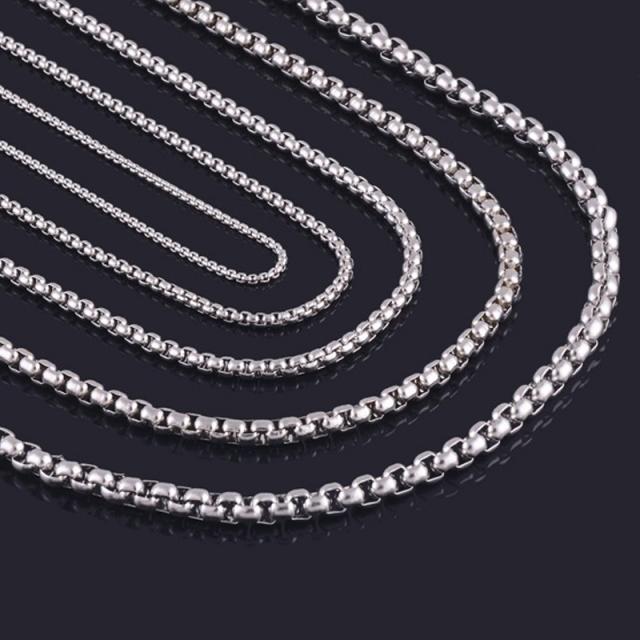 太さ 6mm] 甲丸ステンレスネックレスチェーン 1個販売