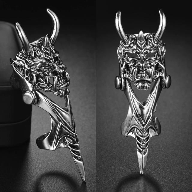 般若 アーマーリング 21号 1個販売 鬼 おに オニ 赤鬼 角 つの ツノ