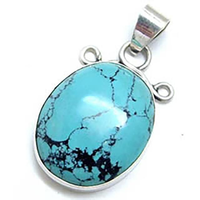 [天然石 シルバー925]  ターコイズペンダントトップ09 1個販売 オリジナル メンズ レディース プレゼント ギフト パワーストーン 男性 女性 彼氏 彼女 ネックレス チョーカー 1点もの 石 ストーン 刻印あり スターリングシルバー 楕円形 オーバル 丸型 丸い トルコ石 だ円形の通販は 5,264円